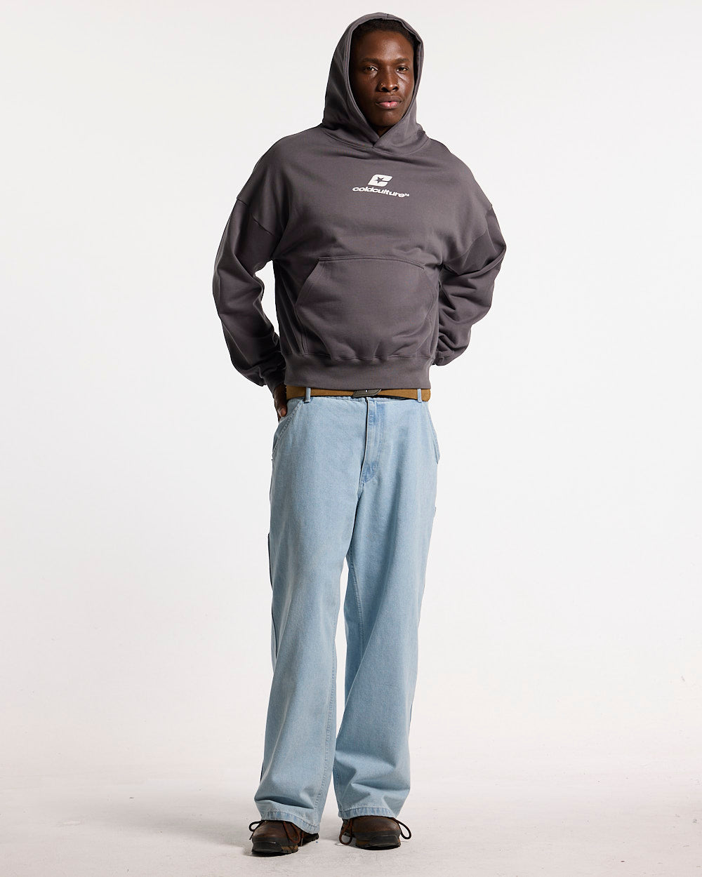 CURVED HOODIE HEAVY GREY