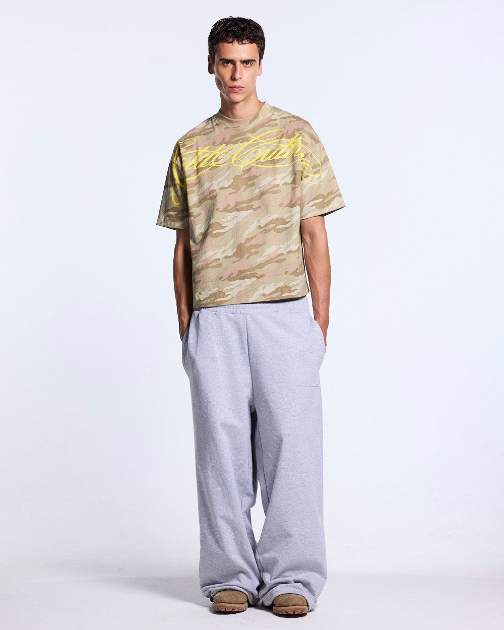CROSSED SCRIPT TEE CAMO