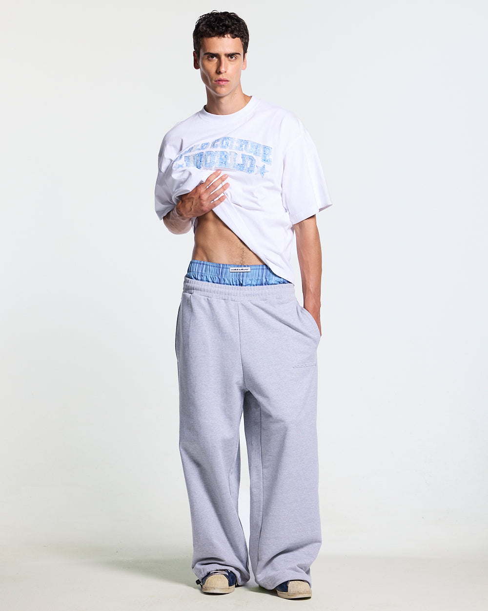 TAKE A PEAK SWEATPANTS HEATHER GREY
