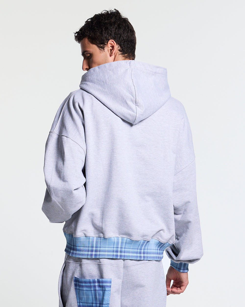 TAKE A PEAK ZIP HOODIE HEATHER GREY