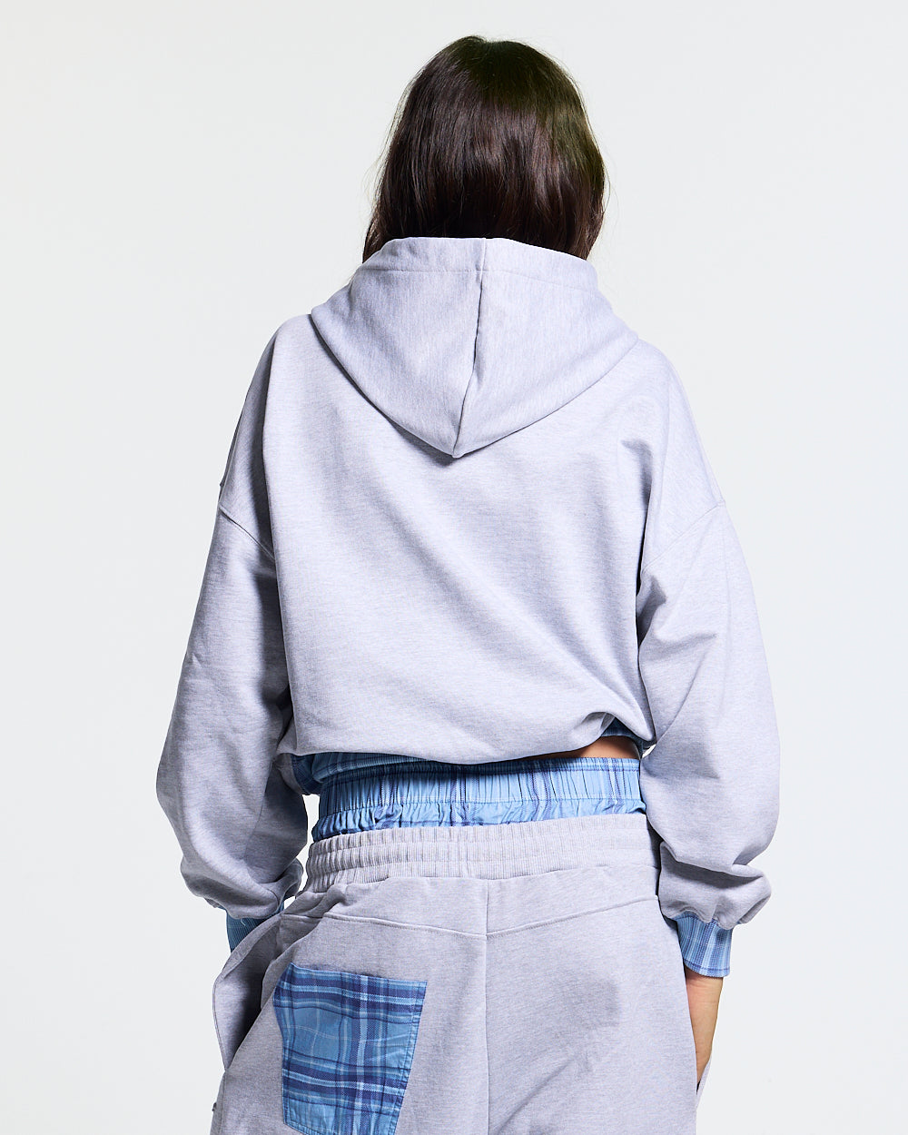 TAKE A PEAK ZIP HOODIE HEATHER GREY