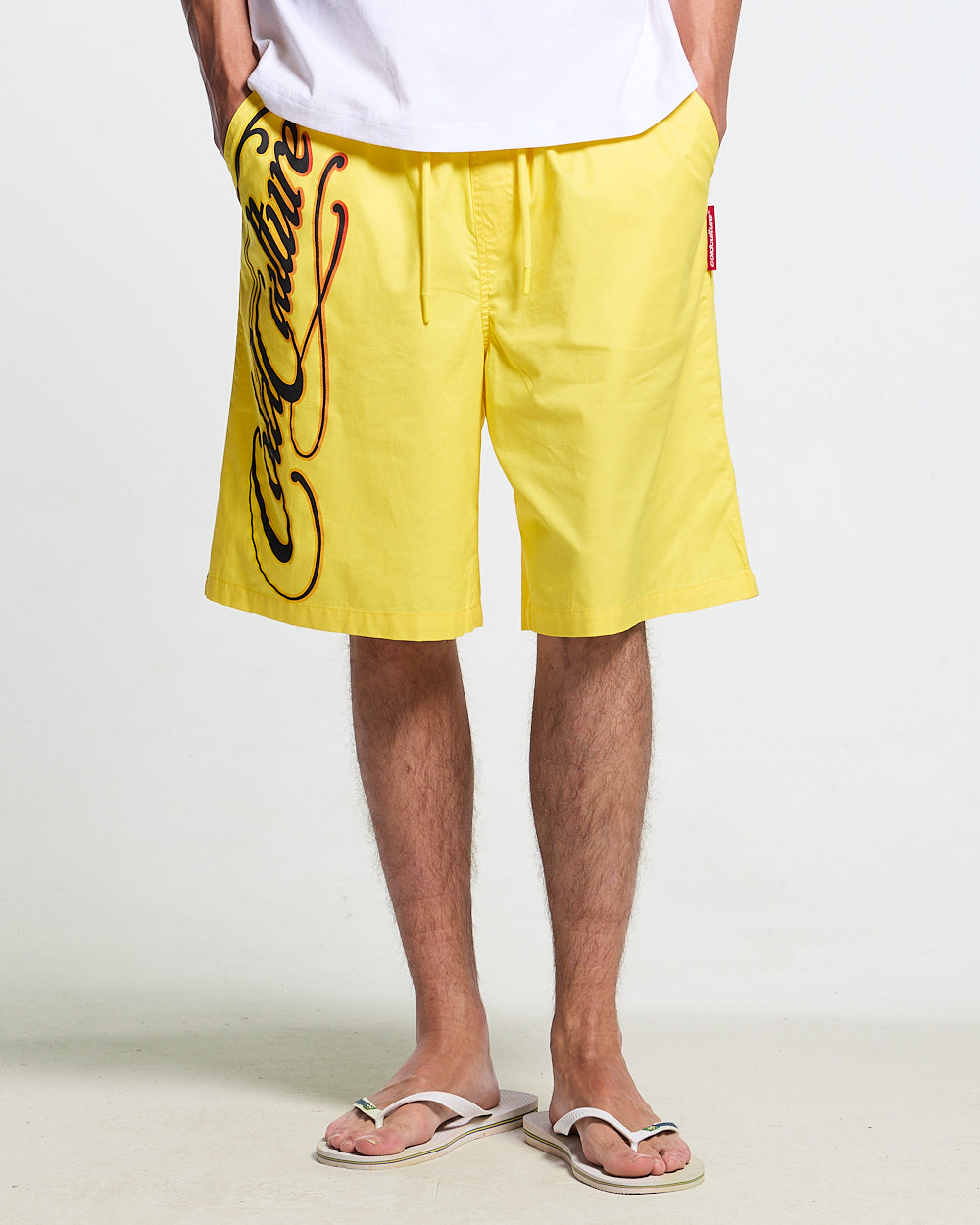 SCRIPT SWIMSHORTS YELLOW