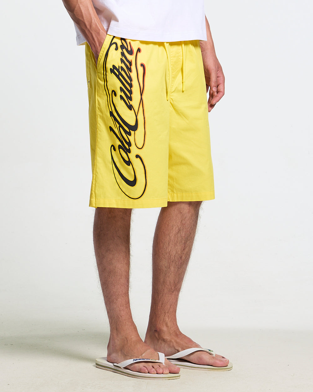 SCRIPT SWIMSHORTS YELLOW