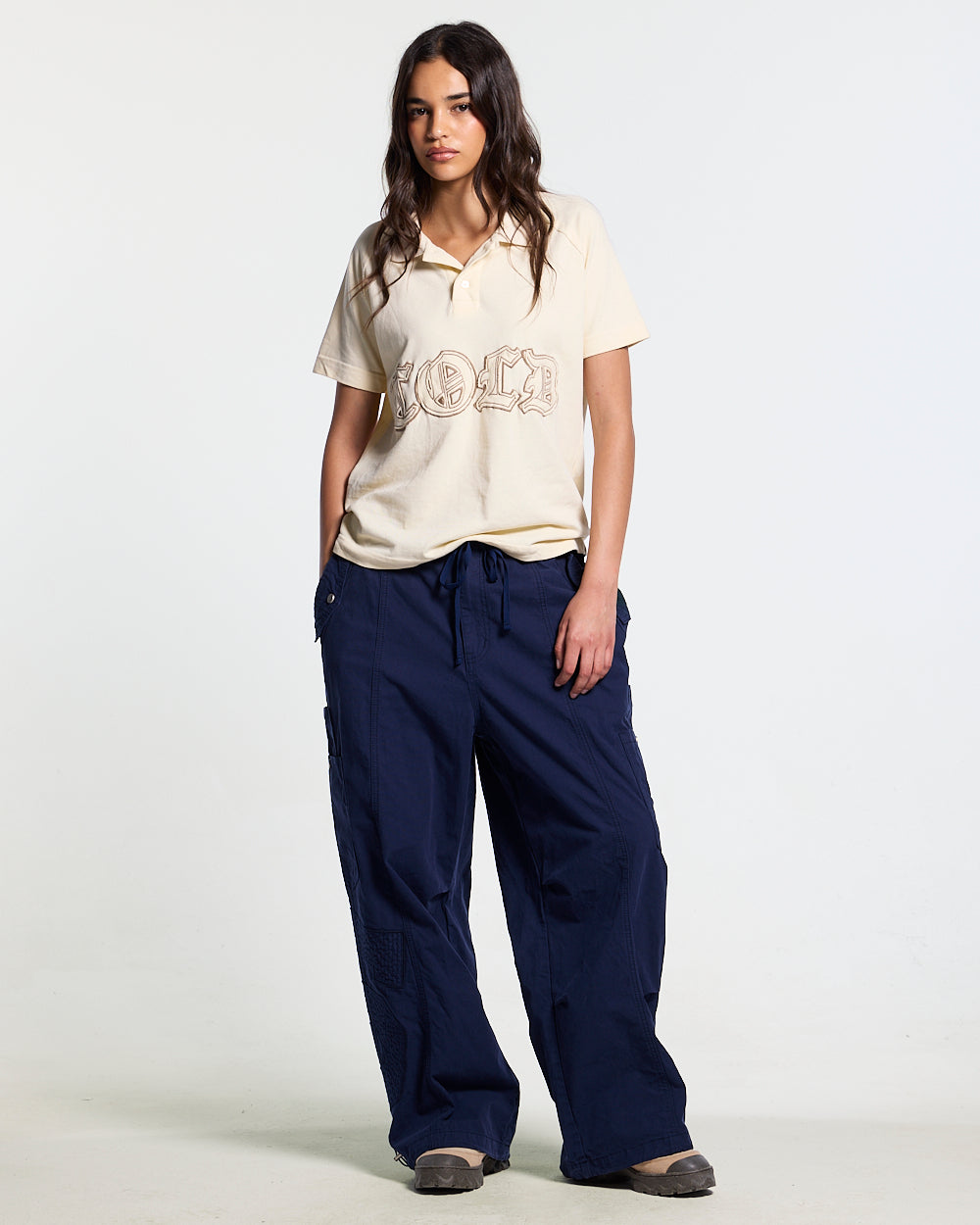 SOLID CARGO PANTS NAVY