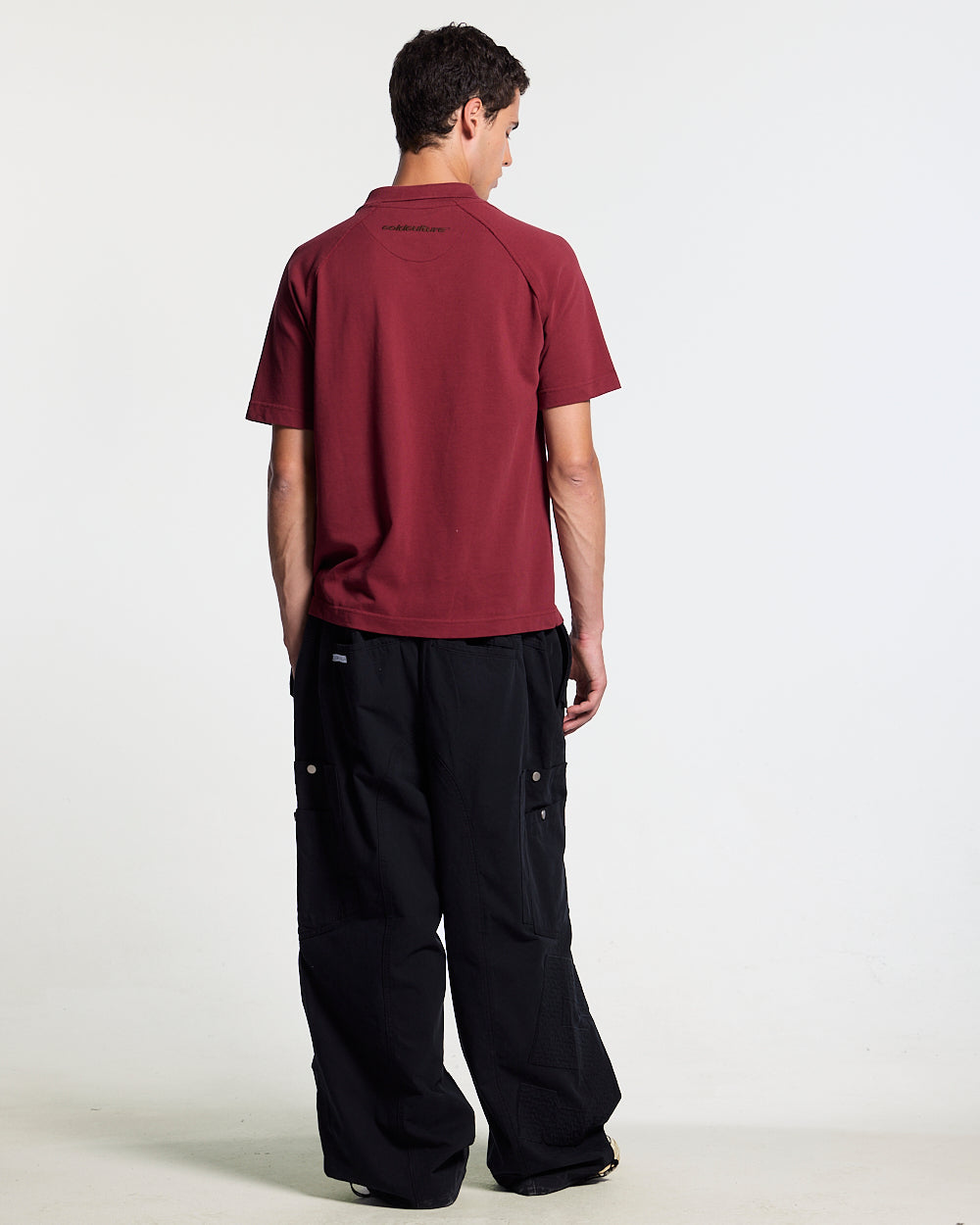 GOTHIC DISTRESSED POLO BURGUNDY