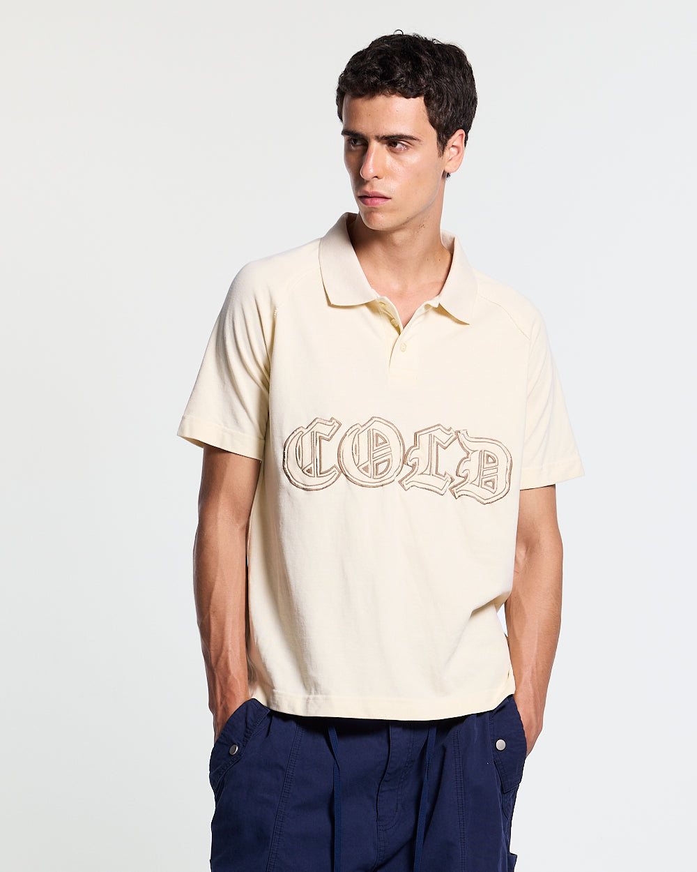 GOTHIC DISTRESSED POLO BEIGE