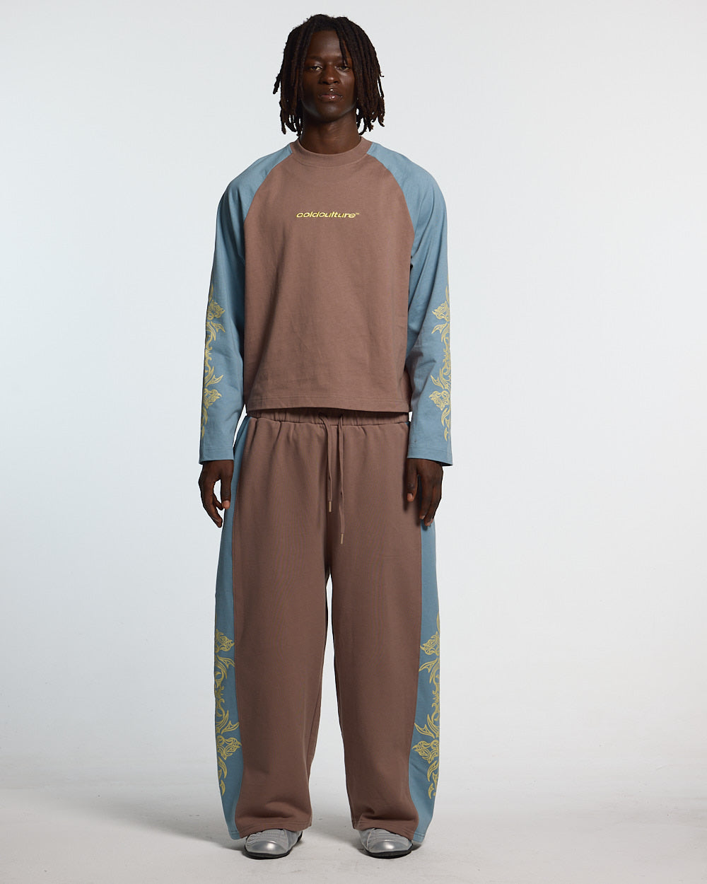 TRIBAL SWEATPANTS BROWN & BLUE