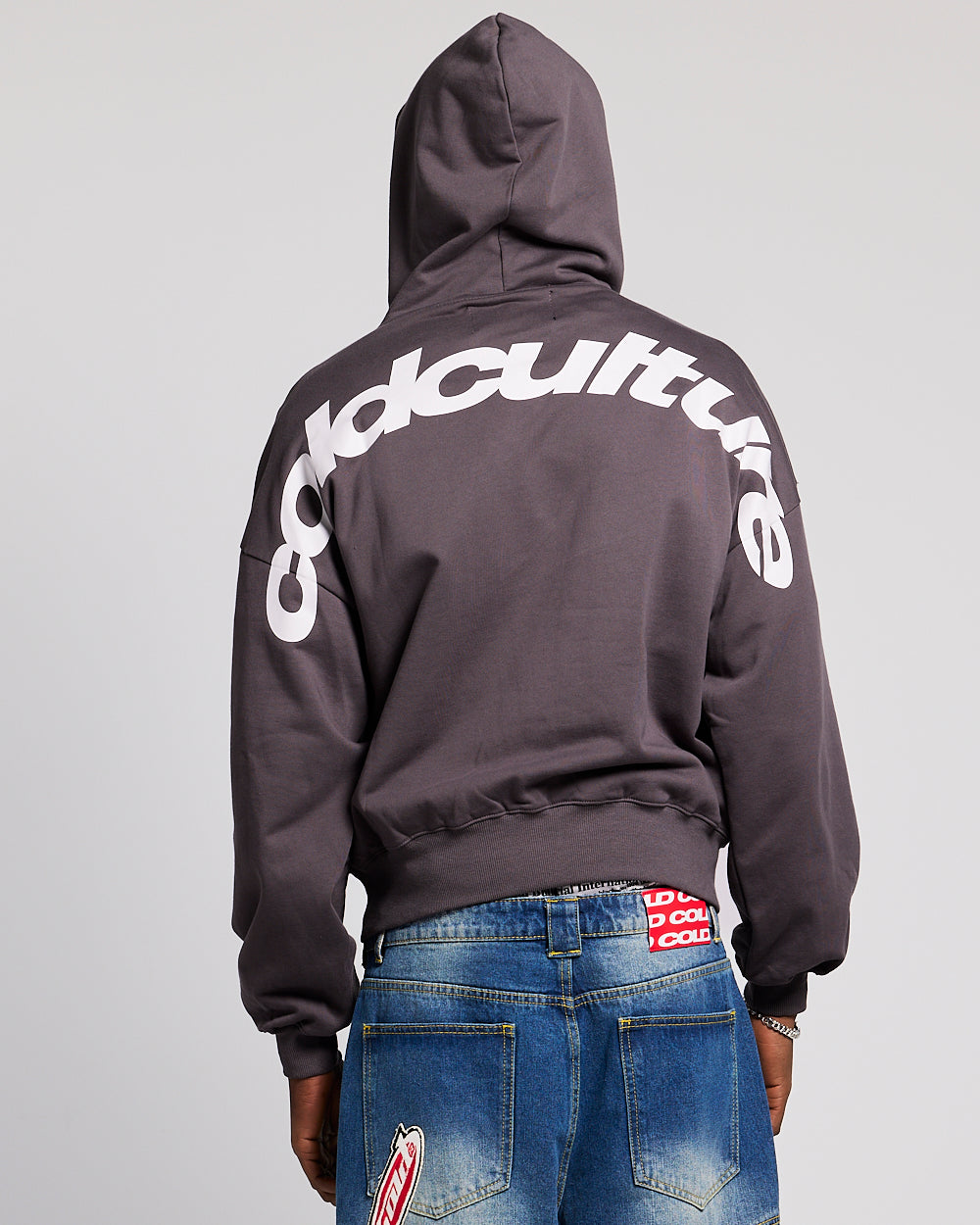 CURVED HOODIE HEAVY GREY