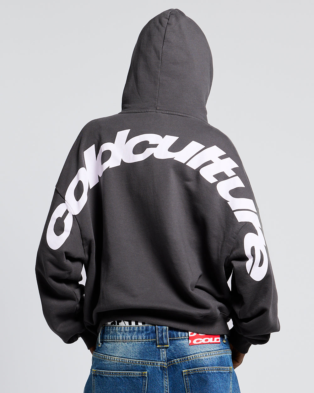 CURVED HOODIE HEAVY GREY