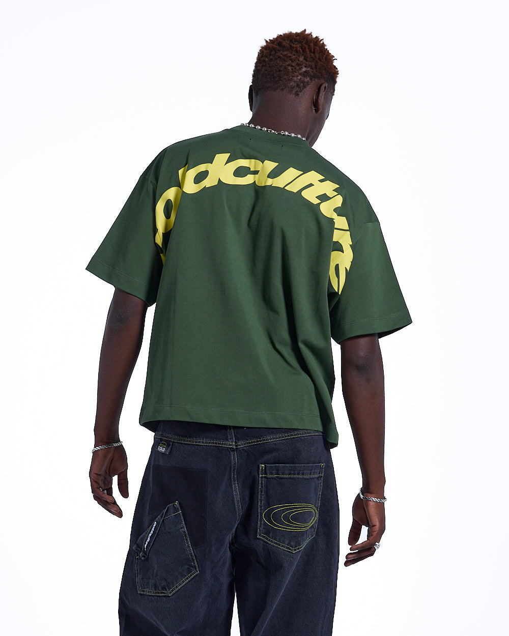 CURVED TEE GREEN & YELLOW