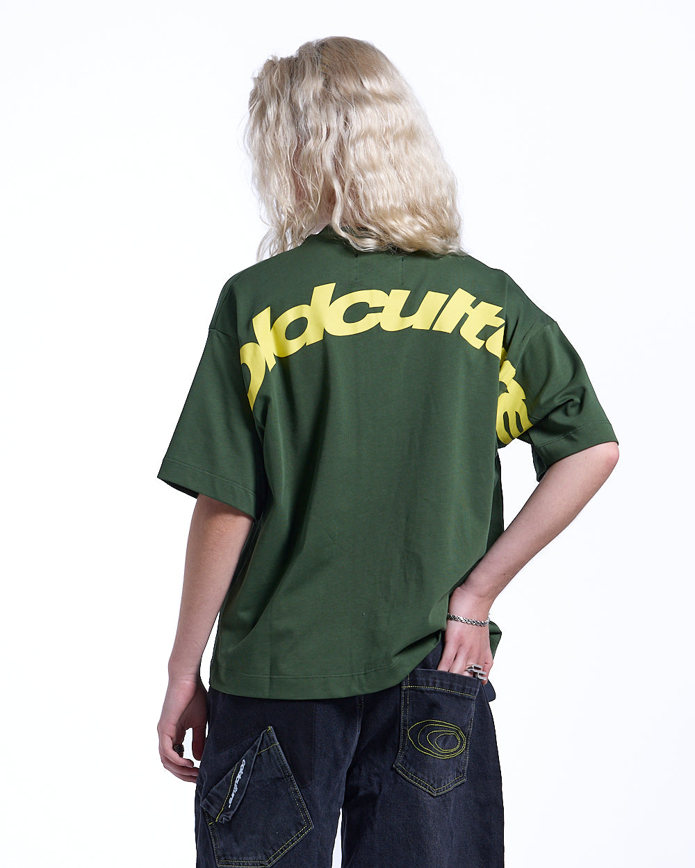 CURVED TEE GREEN & YELLOW