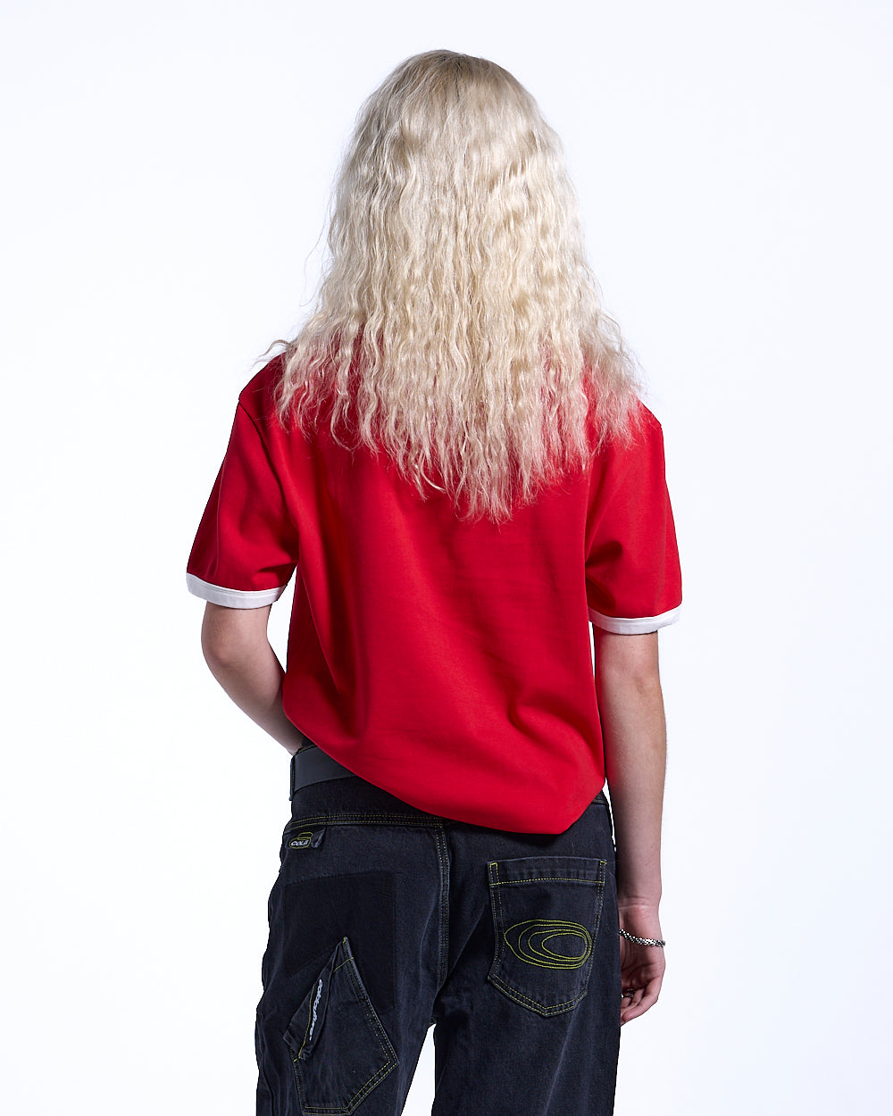 HARPER TEE RED AND WHITE