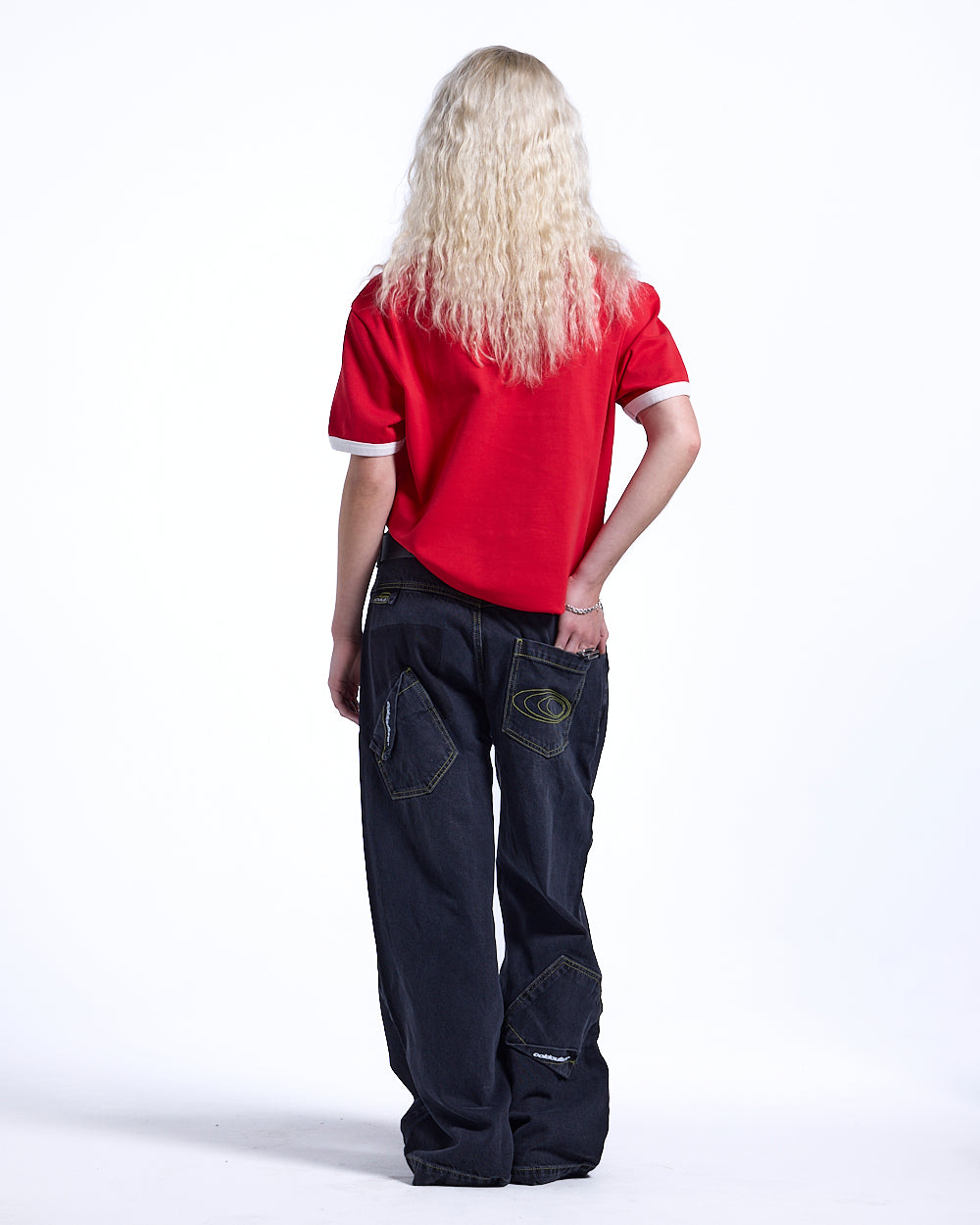 HARPER TEE RED AND WHITE