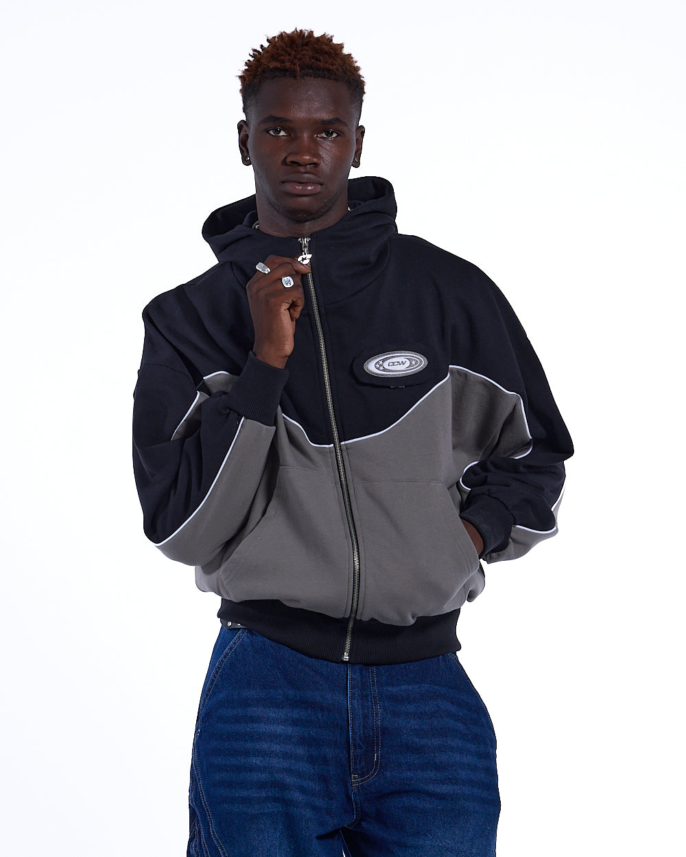 NO RISK ZIP HOODIE BLACK