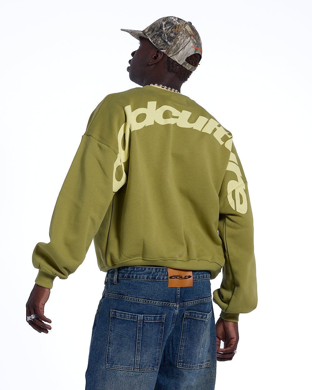 CURVED CREWNECK LIGHT GREEN