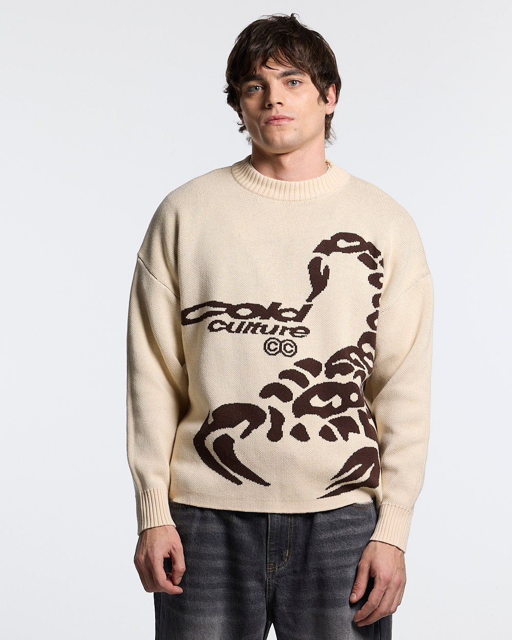 POISON KNIT CREAM AND BROWN