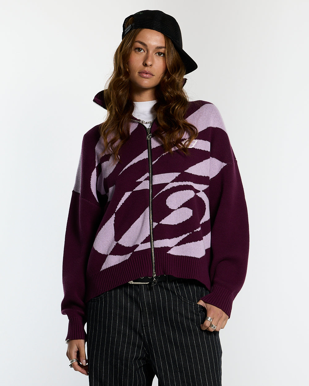 LINES FUSION KNIT PINK & PURPLE