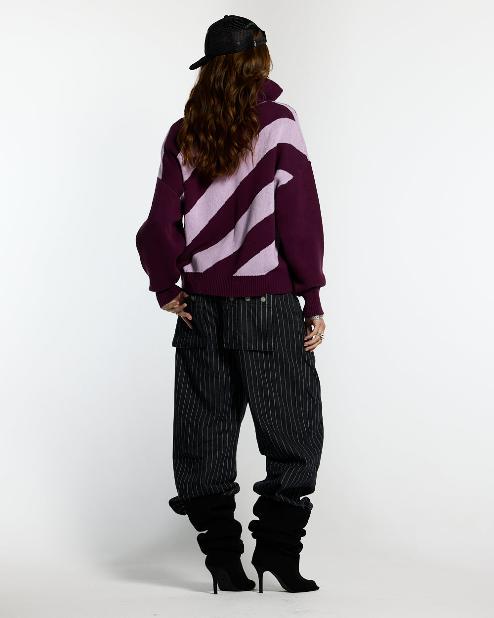 LINES FUSION KNIT PINK & PURPLE