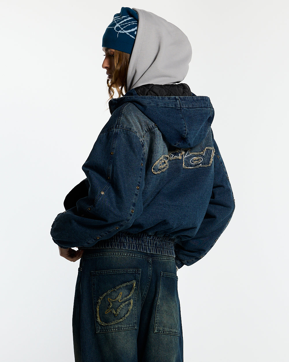 MIKE HOODED JACKET DENIM