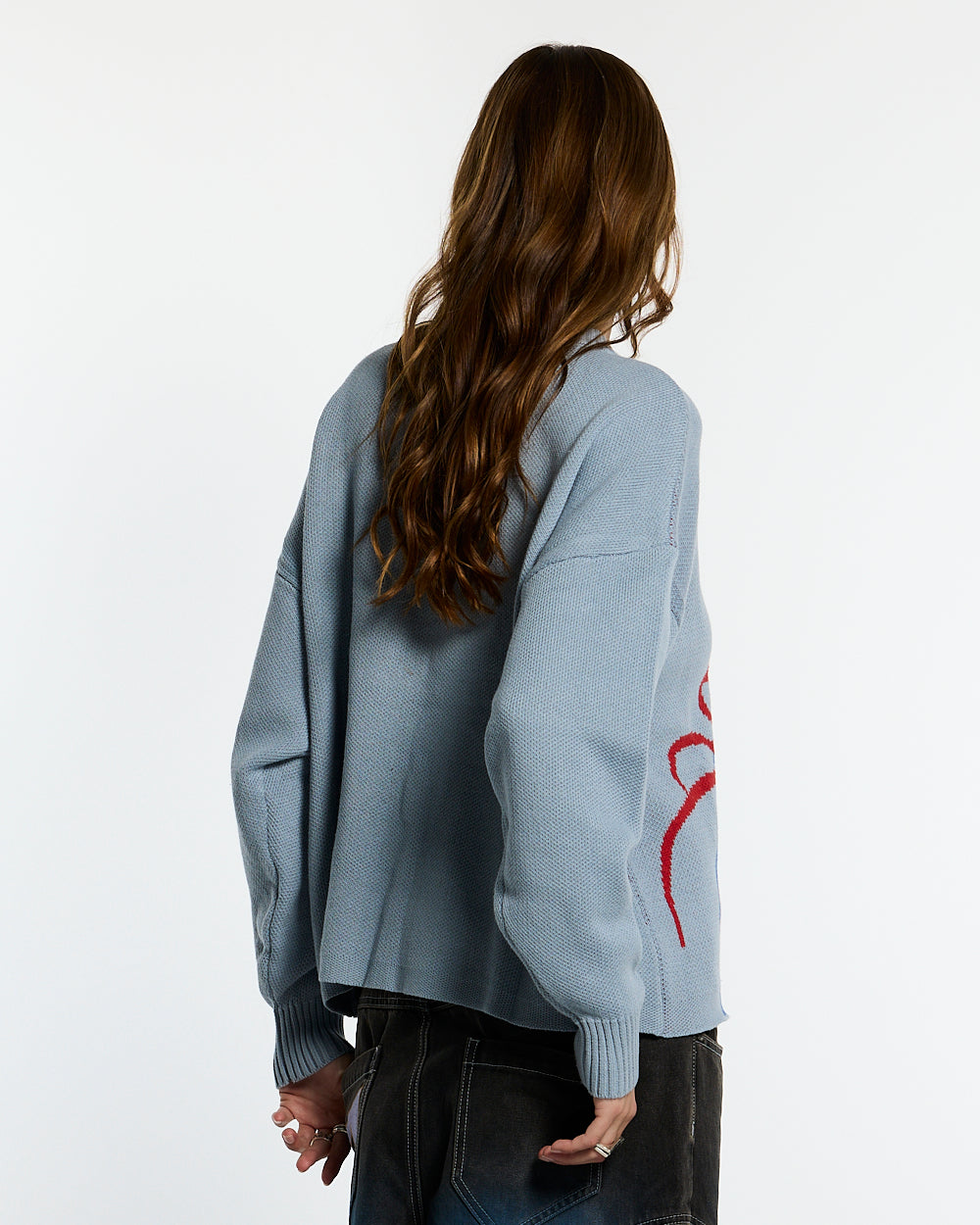 SPIDER KNIT LIGHT BLUE