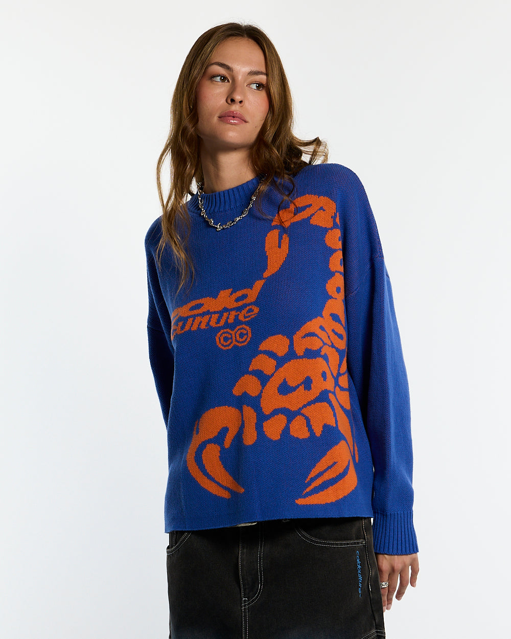POISON KNIT BLUE AND ORANGE
