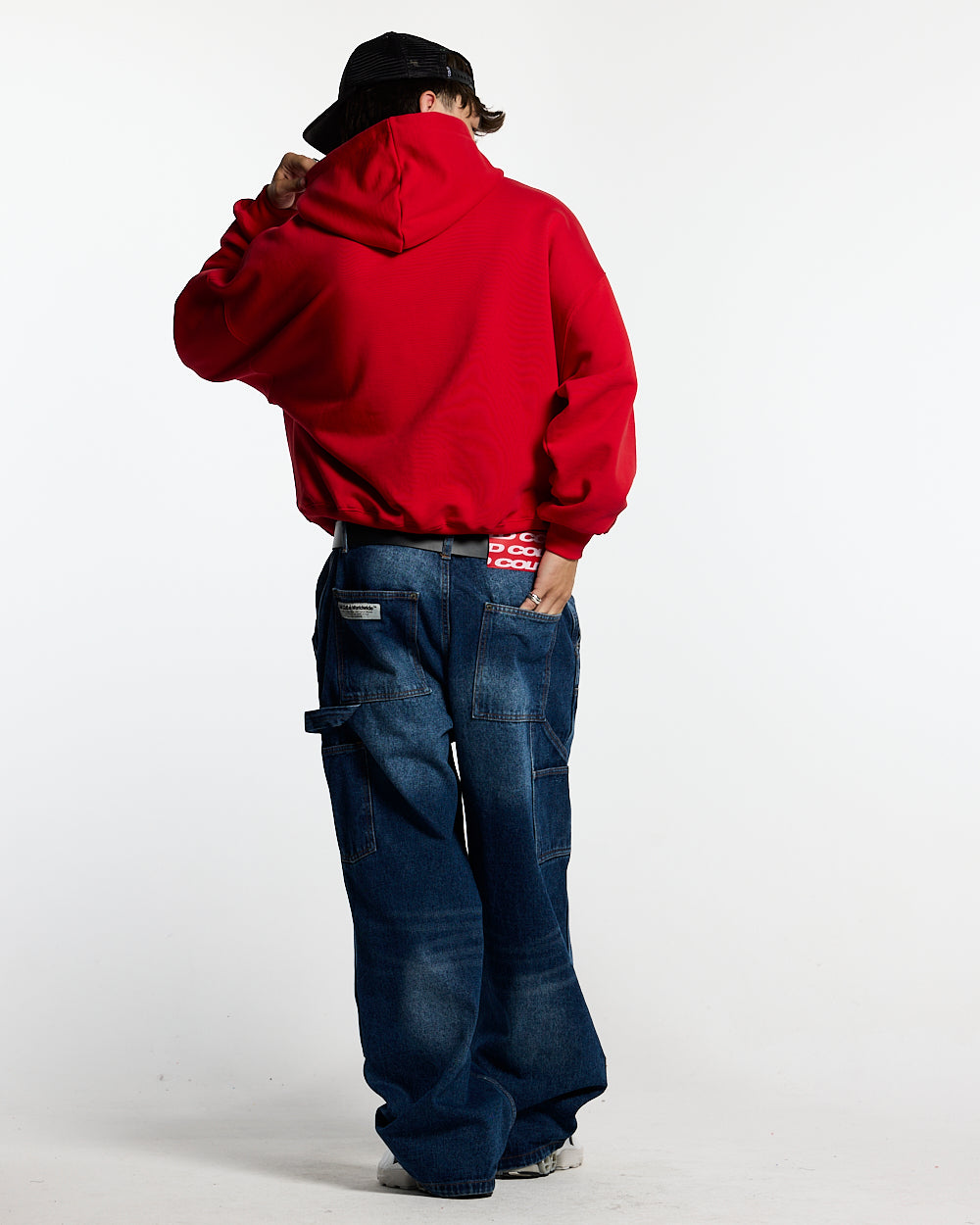 COSMIC HOODIE RED AND BLACK