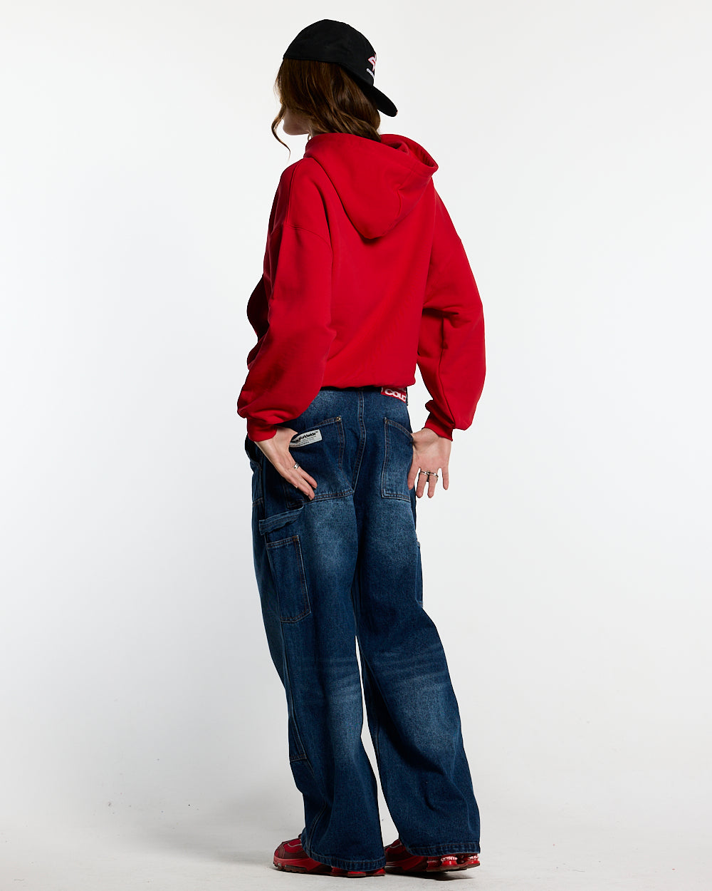 COSMIC HOODIE RED AND BLACK