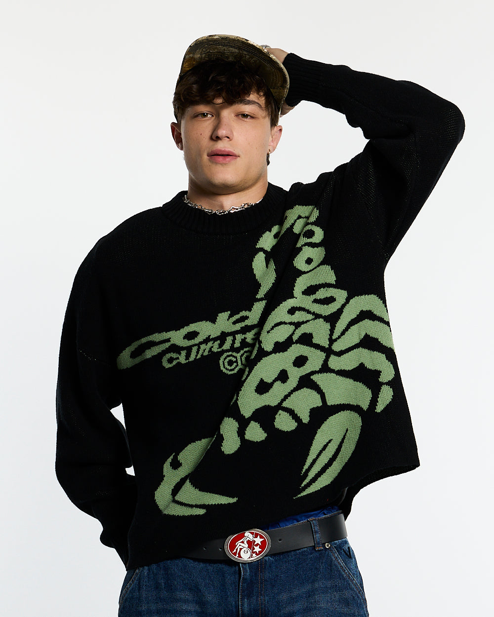 POISON KNIT BLACK AND GREEN
