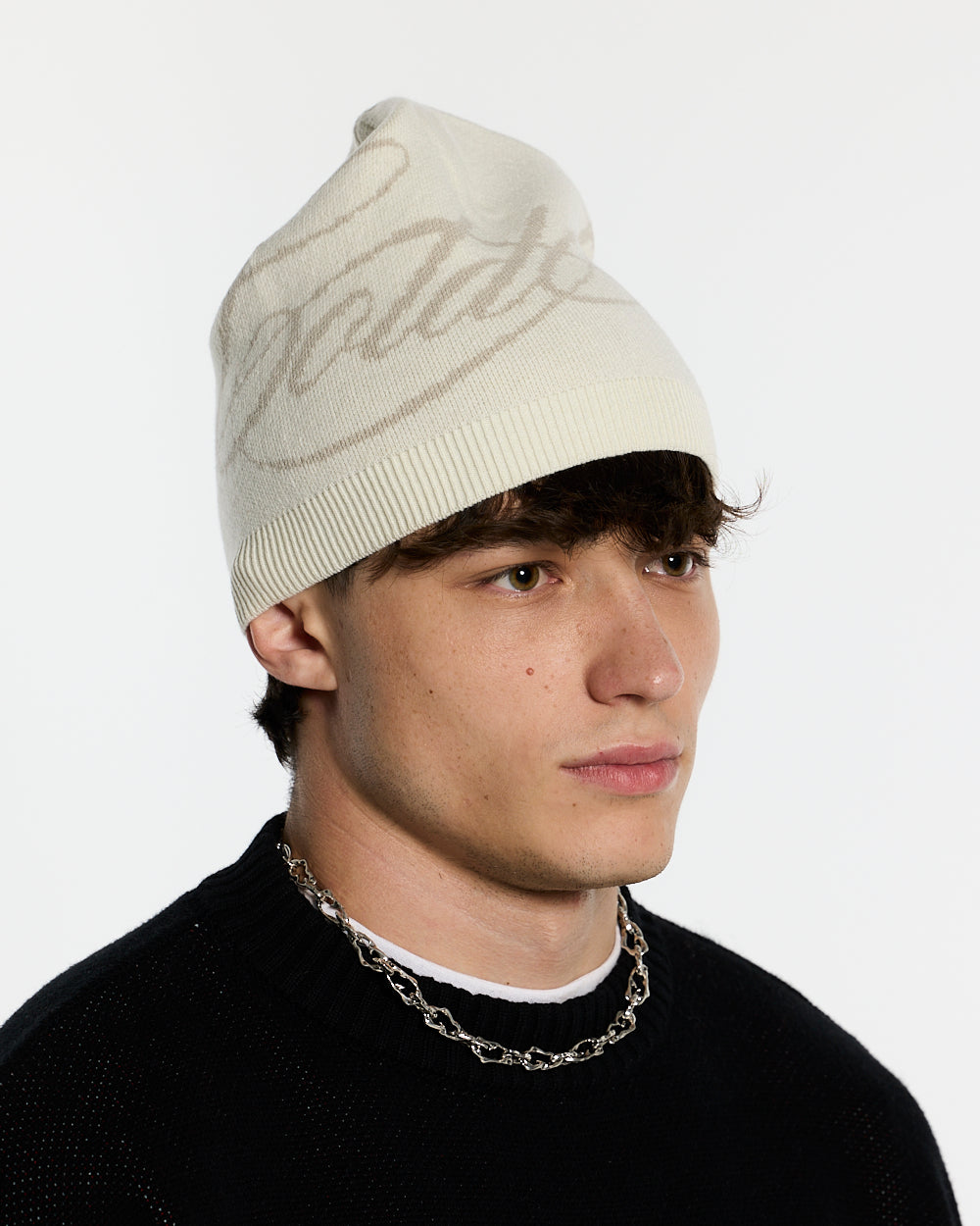 SCRIPT BEANIE GREY