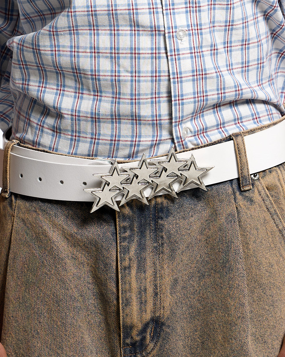 STARS BELT WHITE