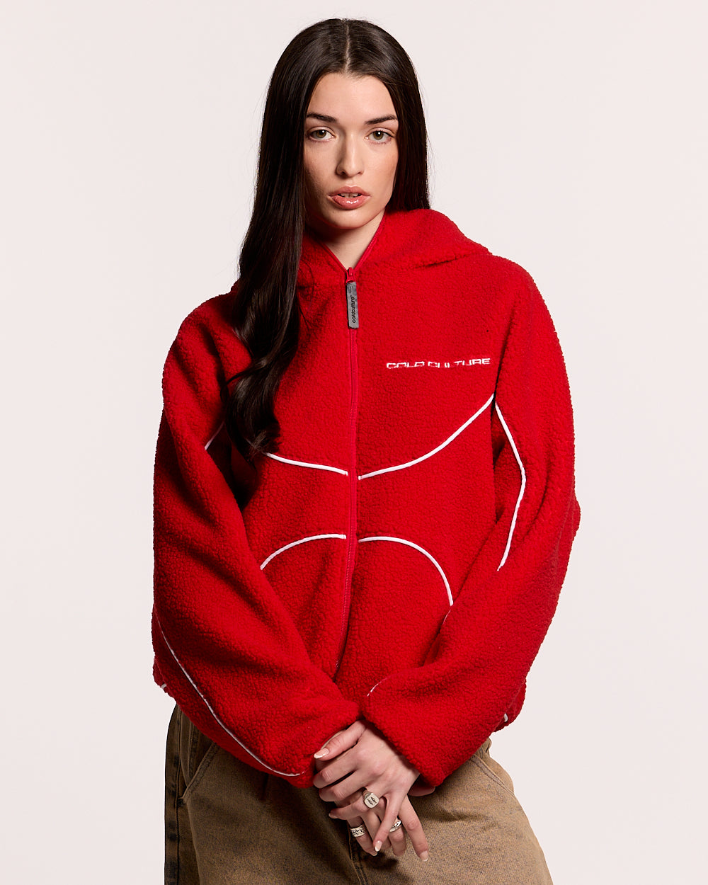 NO RISK FLEECE JACKET VIVID RED