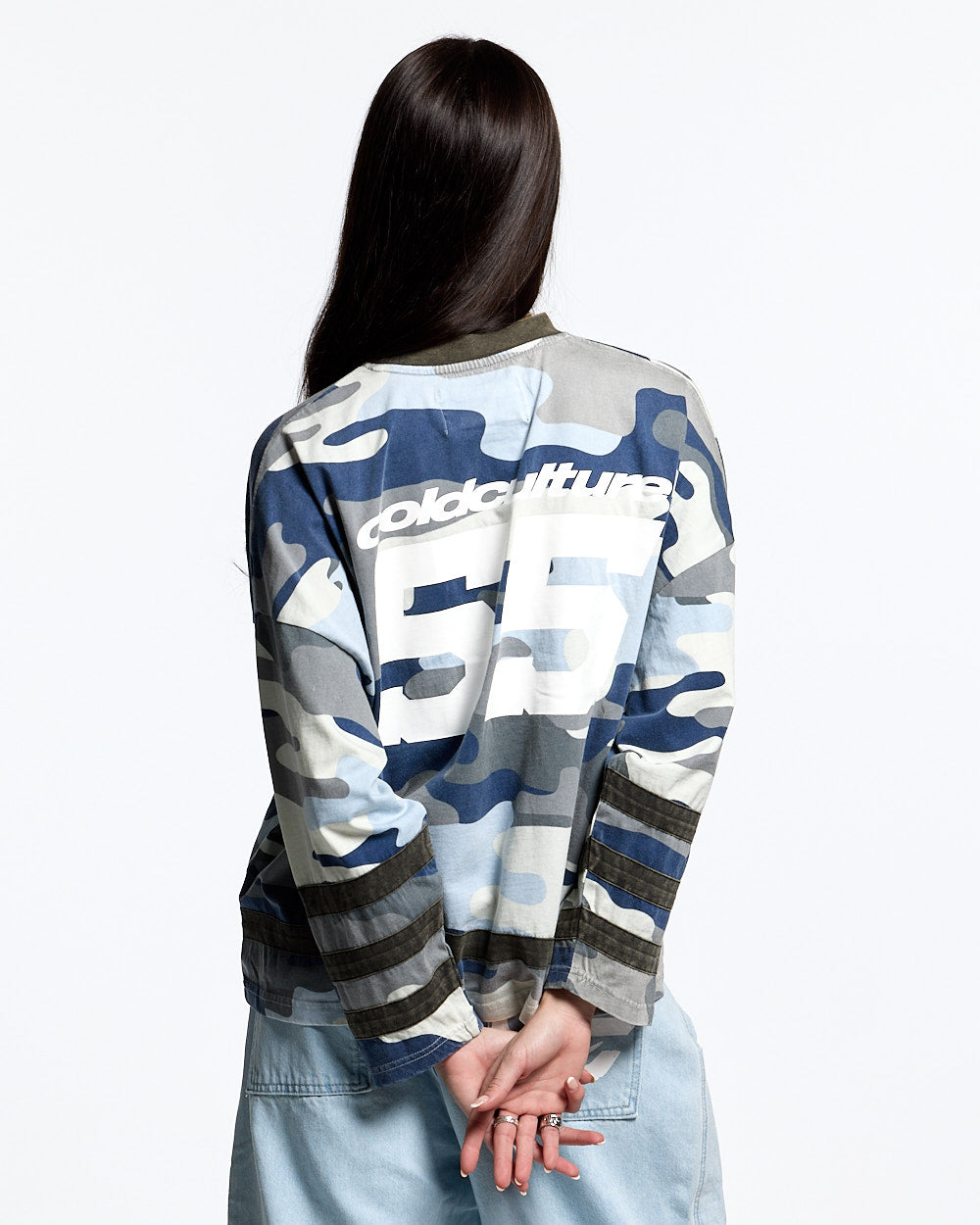 GOALKEEPER LONGSLEEVE HOCKEY TEE BUE CAMO