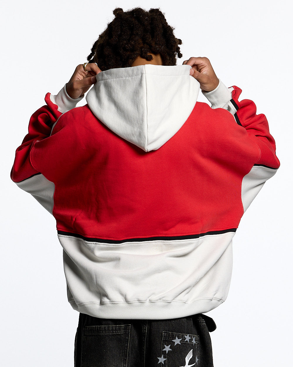 TRAINING HOODIE LIGHT GREY/RED