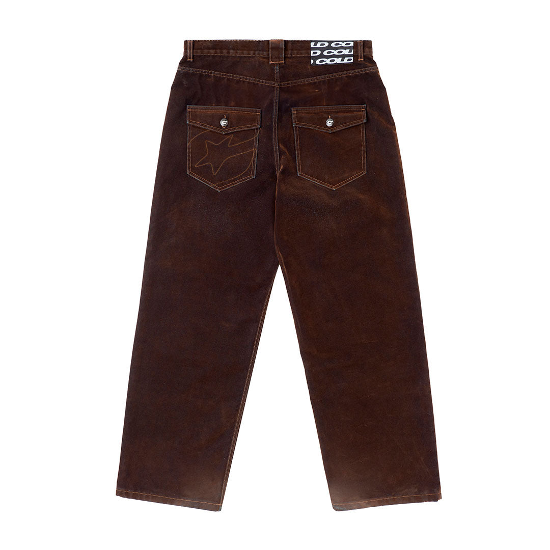 BIG C V2 PANTS FADED BROWN/BLUE DENIM