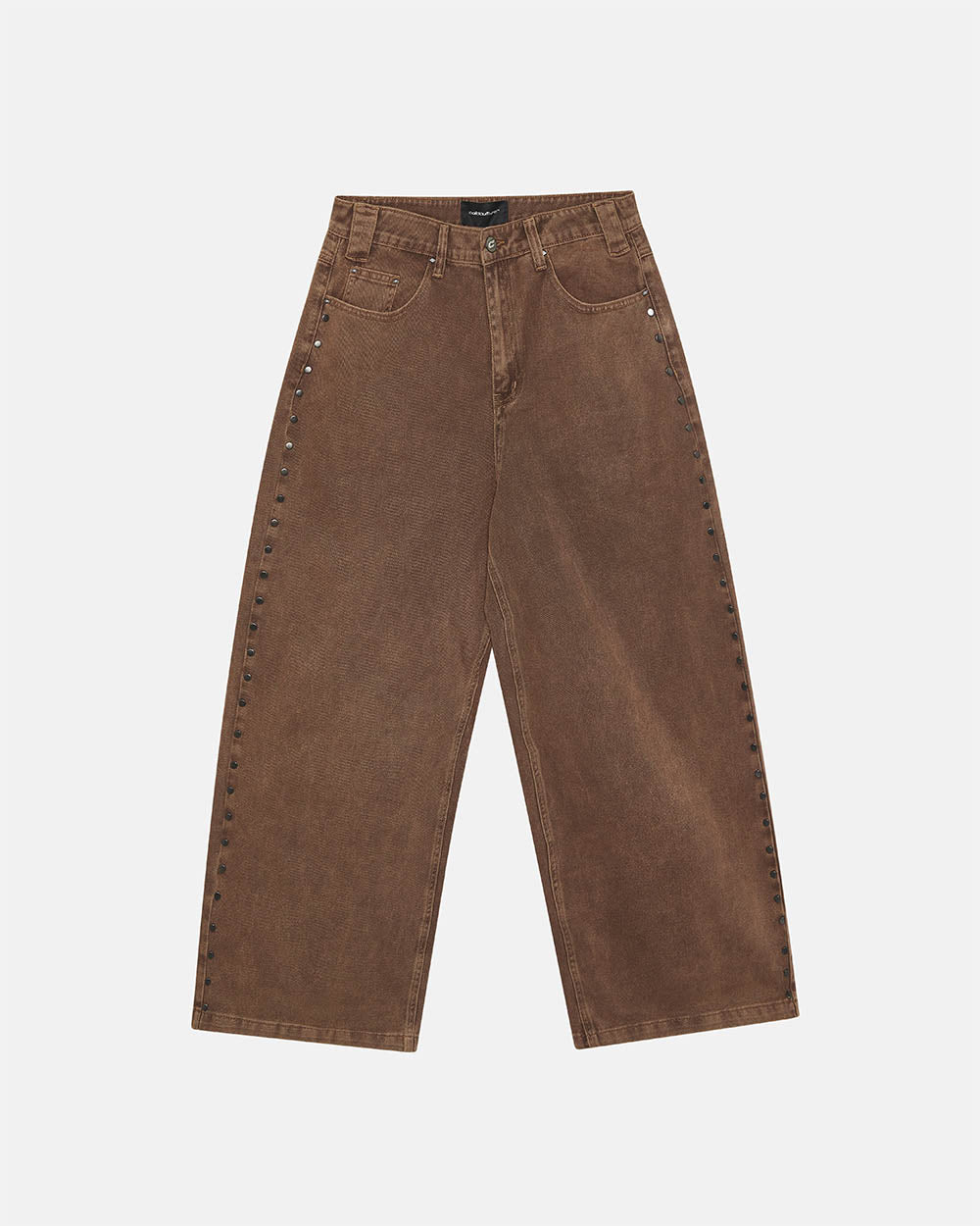 STUDS JEANS BROWN DENIM