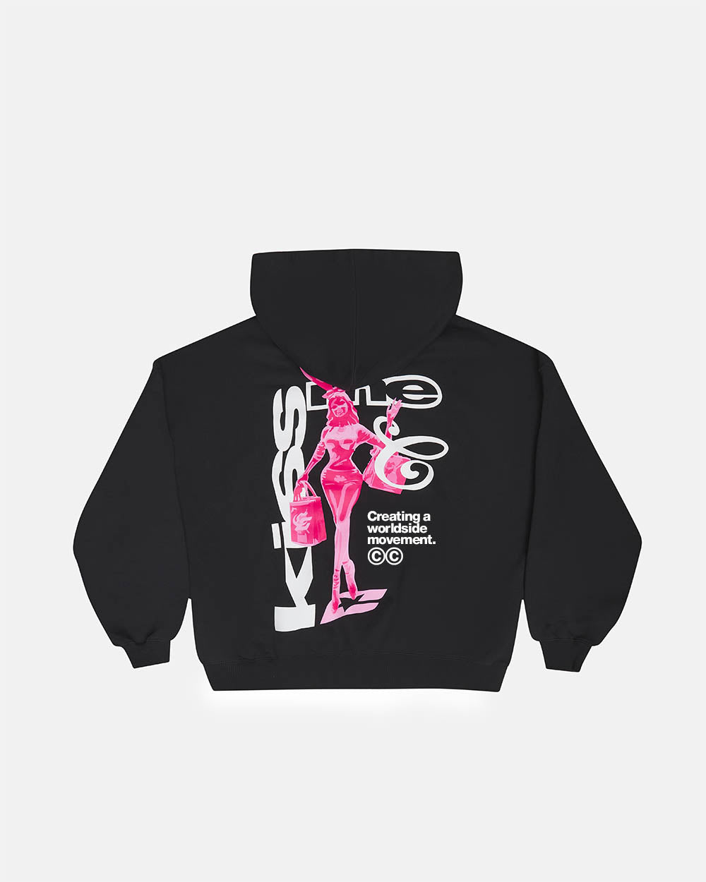 KISS THE BUNNY HOODIE BLACK