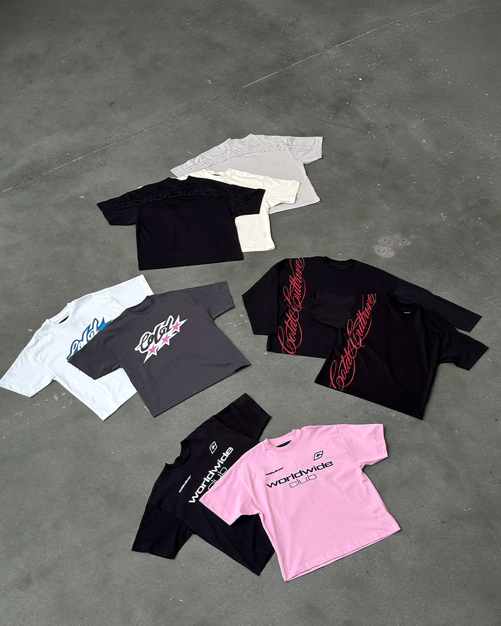 DISTRESS CURVED TEE CREAM