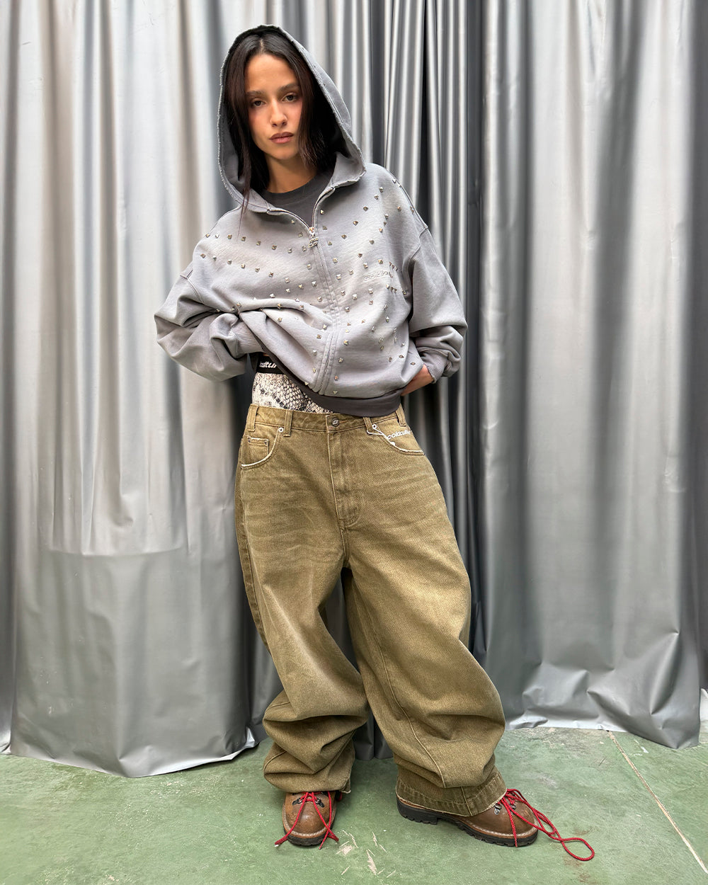 DISTRESS STARS V2 PANTS BROWN DENIM