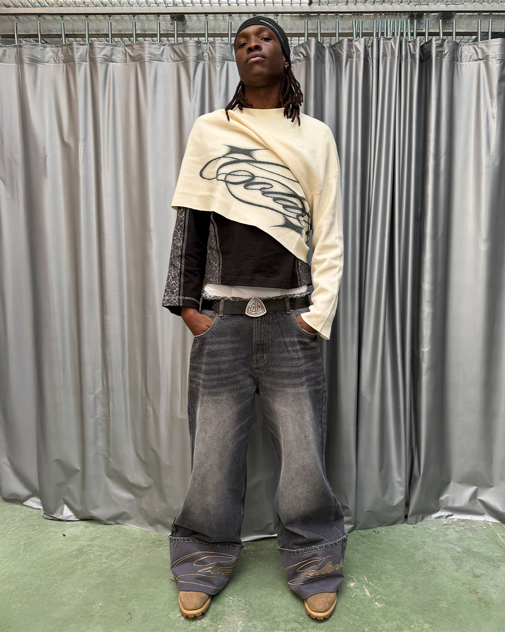 FOLDED V3 PANTS DARK GREY DENIM