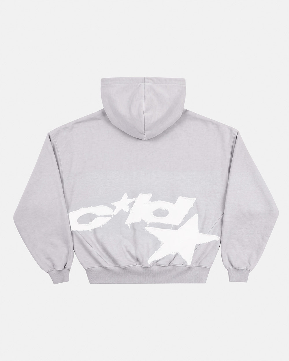 DISTRESSED DEFENSE HOODIE HEATHER GREY