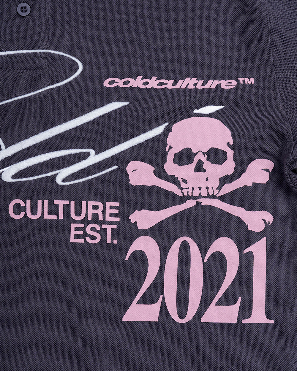DIRTY SKULL POLO DARK GREY