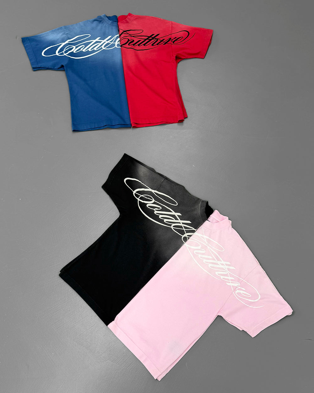 CROSSED SCRIPT TEE BLACK