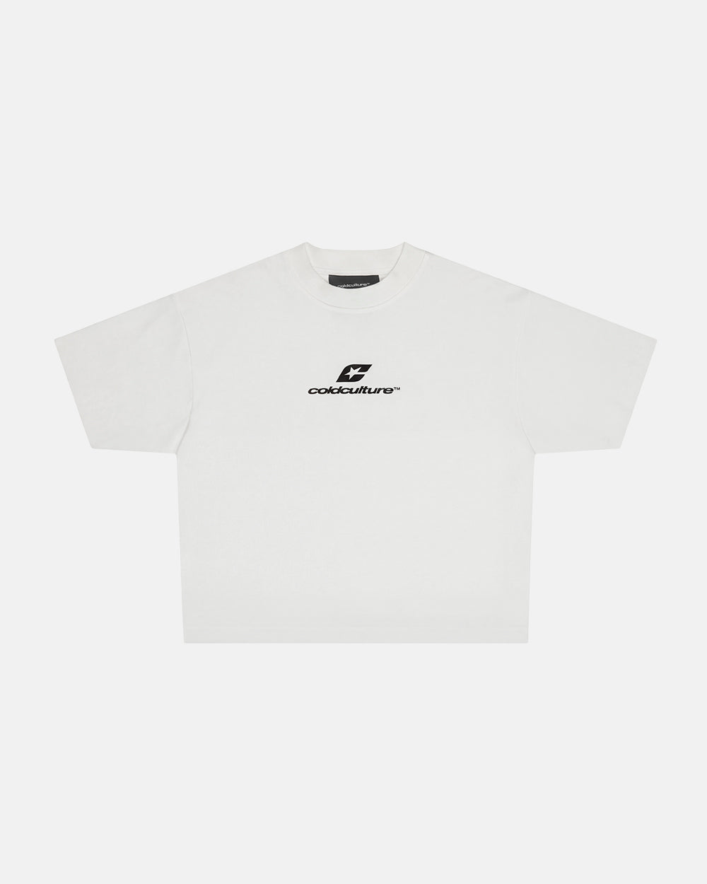 TARTAN DISTRESS CURVED TEE WHITE