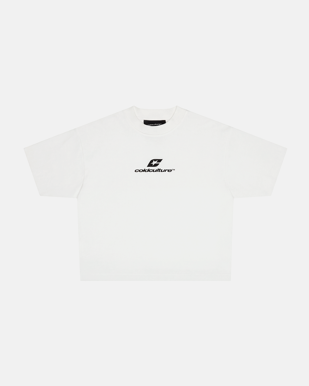 TARTAN DISTRESS CURVED TEE WHITE