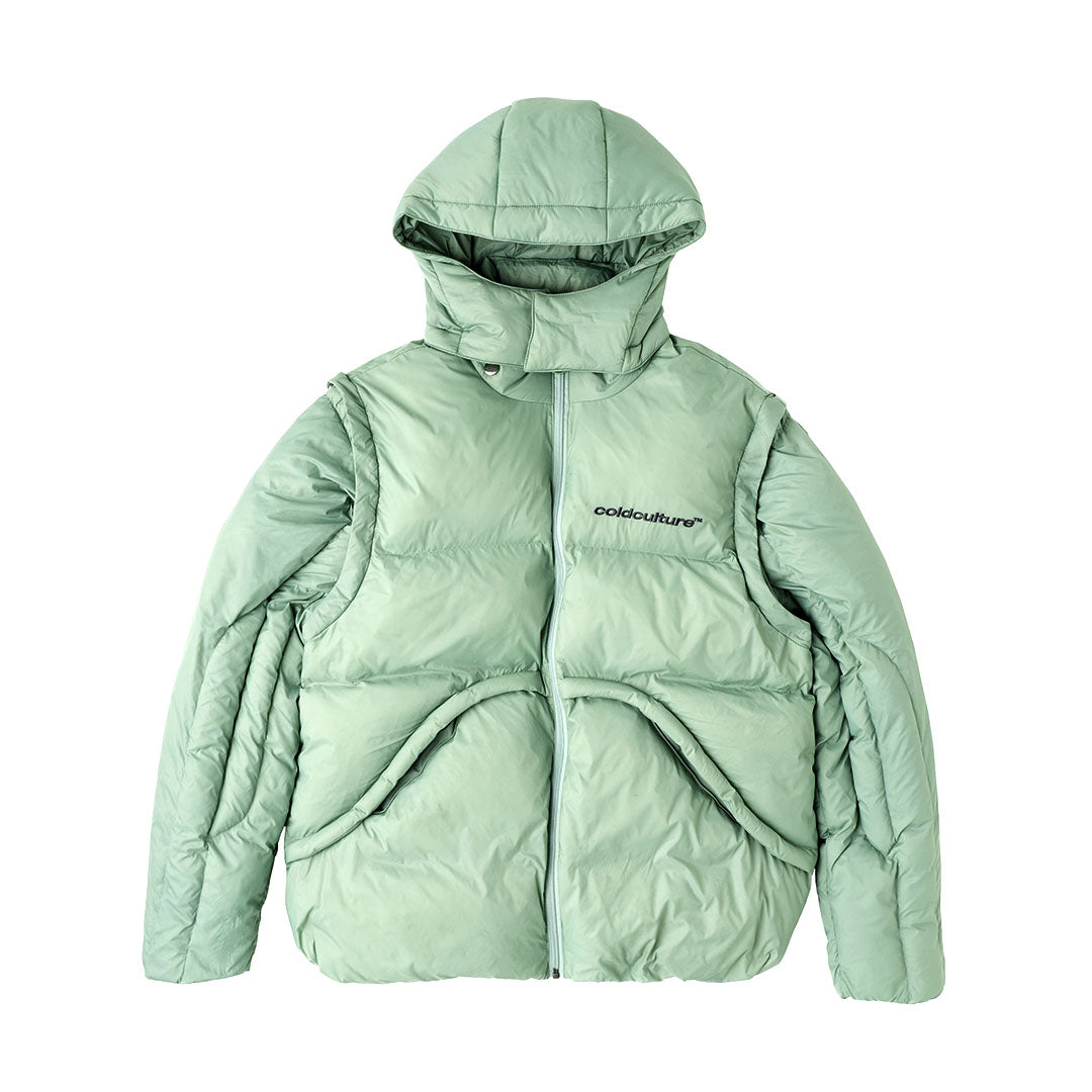 MULTIFUNCTIONAL PUFFER JACKET PISTACHIO GREEN