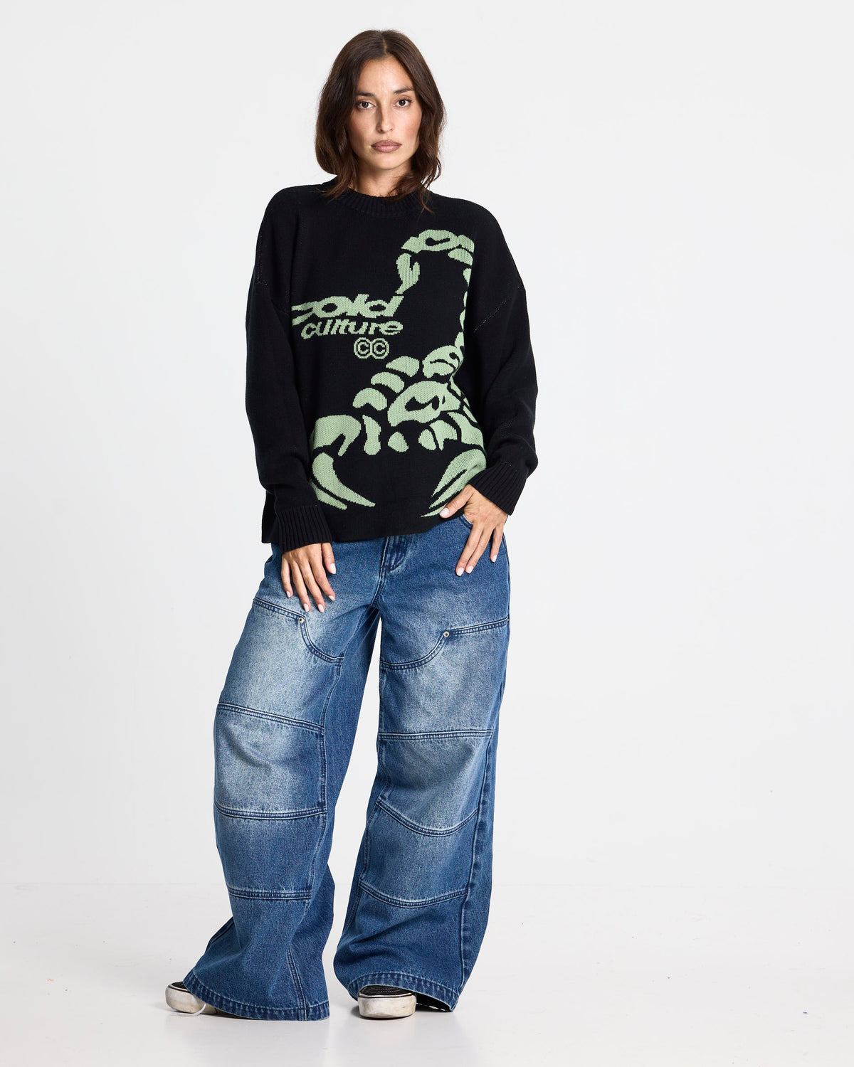 POISON KNIT BLACK AND GREEN