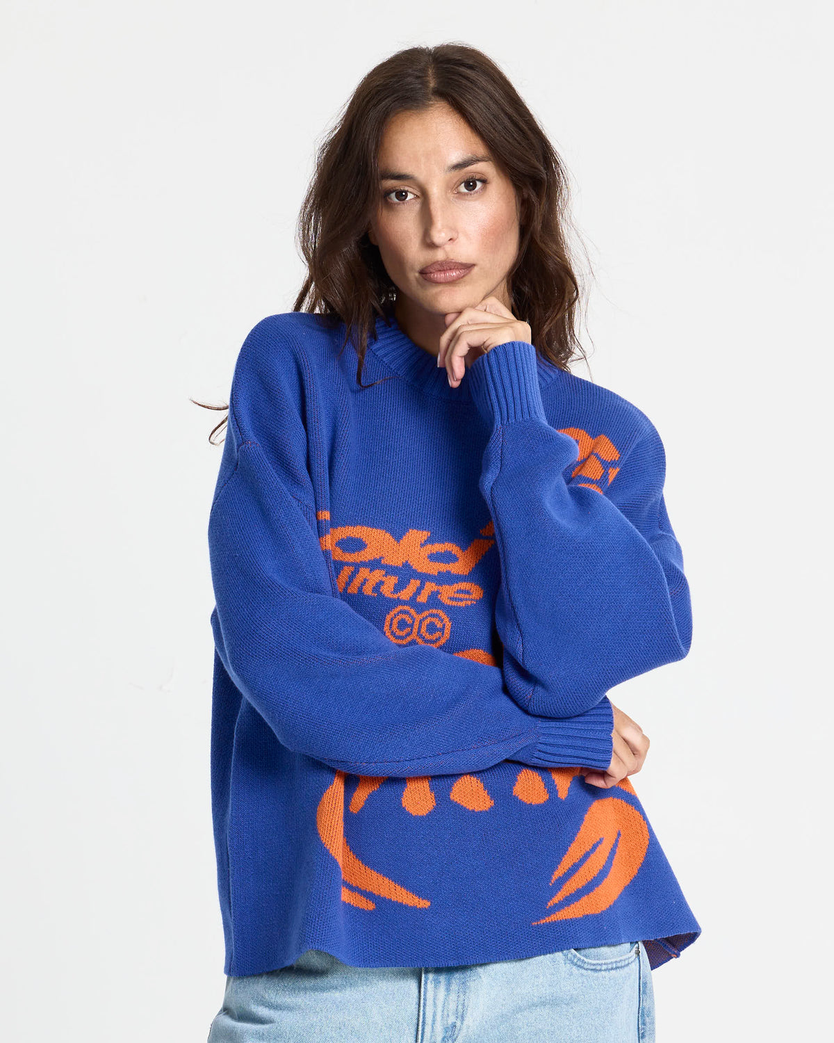 POISON KNIT BLUE AND ORANGE