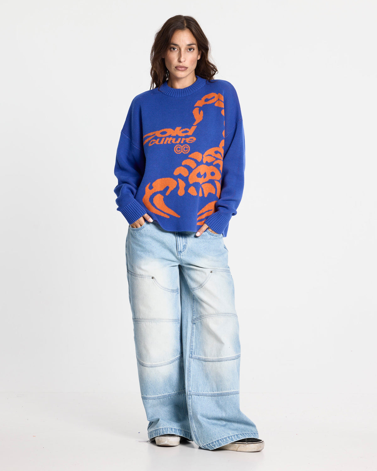 POISON KNIT BLUE AND ORANGE