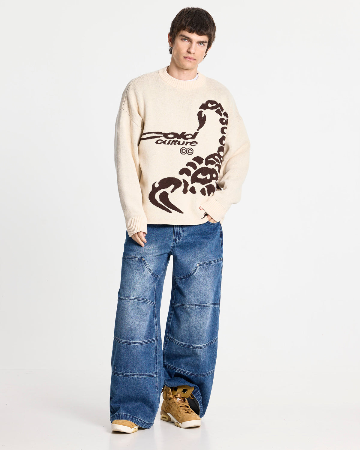 POISON KNIT CREAM AND BROWN - Cold Culture #man