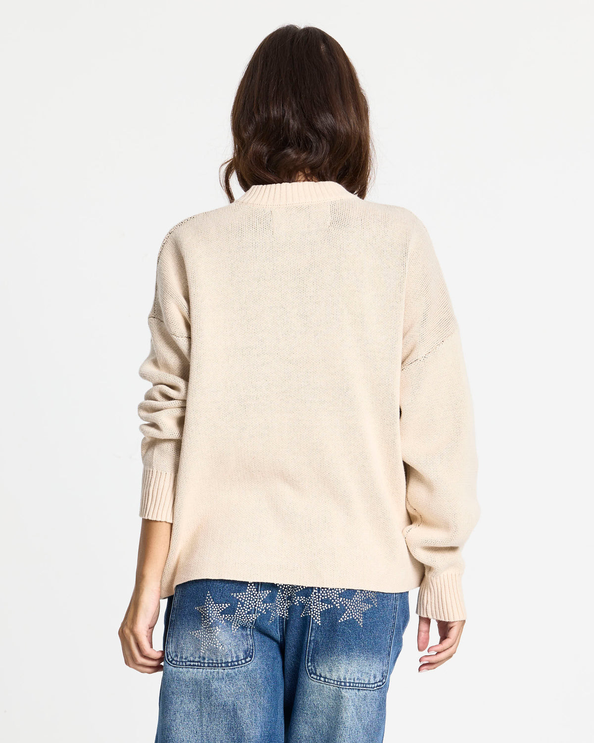 POISON KNIT CREAM AND BROWN